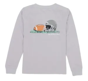 Properly Tied Men's Football Long Sleeve Tee - Ice Grey