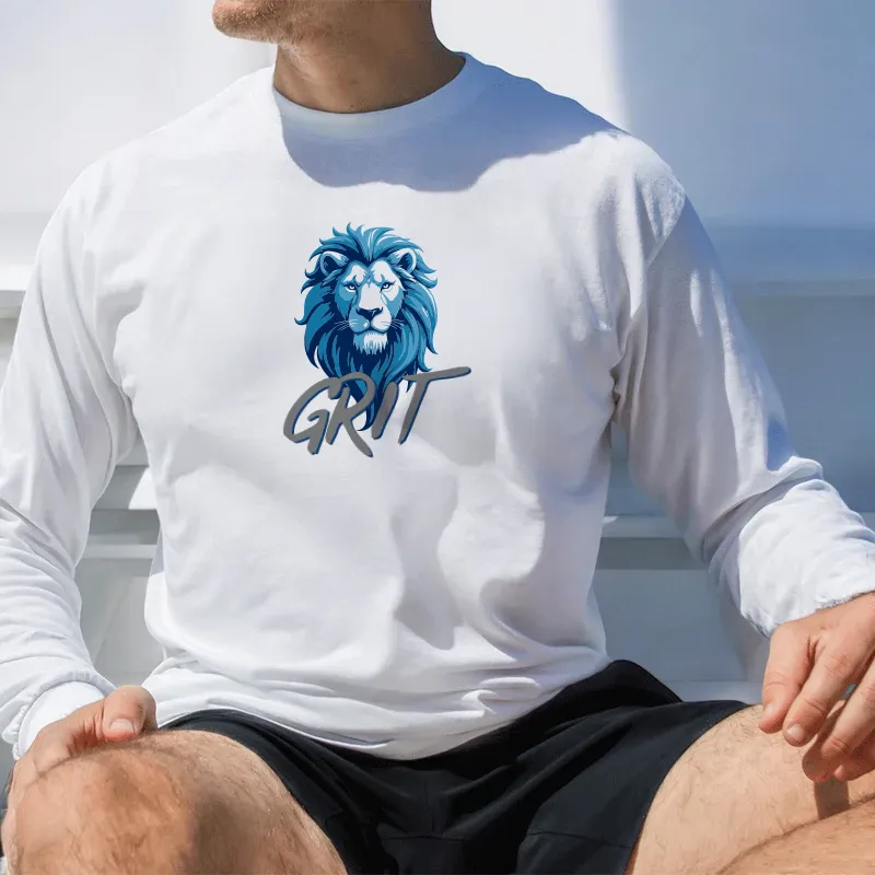 "Lion Grit" Men's Long Sleeve T-Shirt