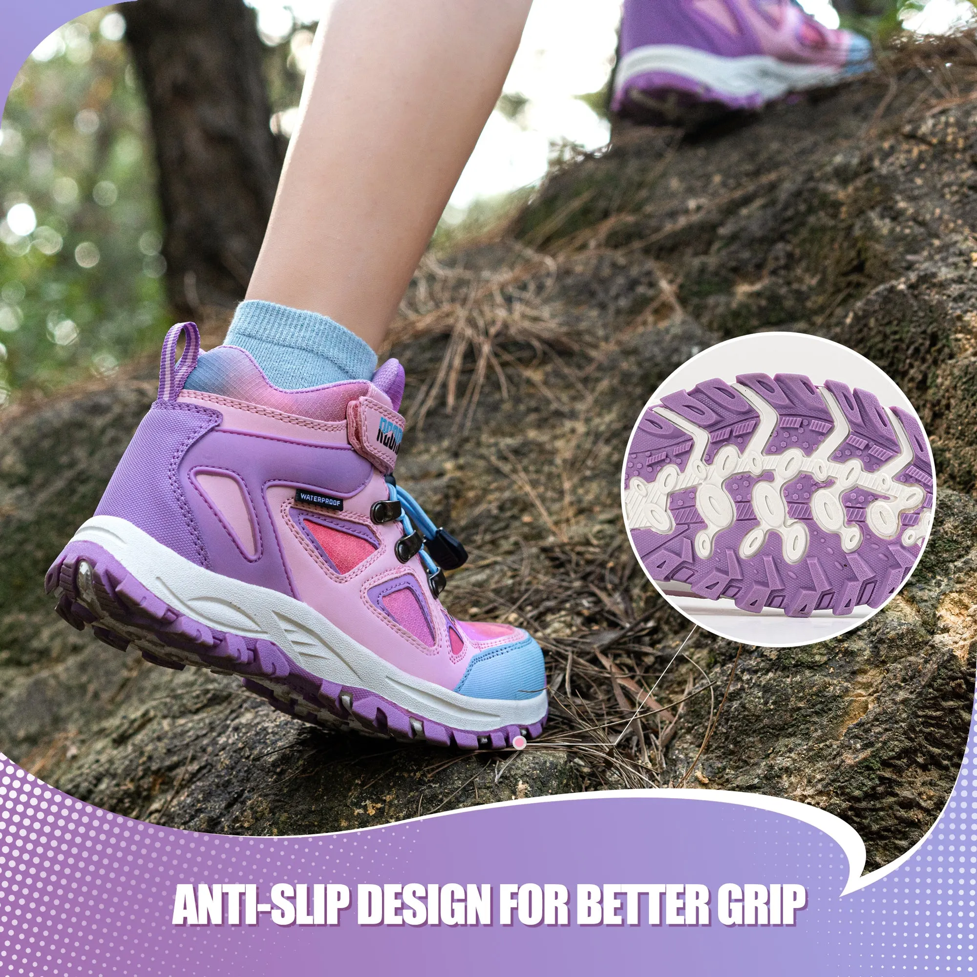 R CORD Kids Hiking Boots Girls Hiking Boots