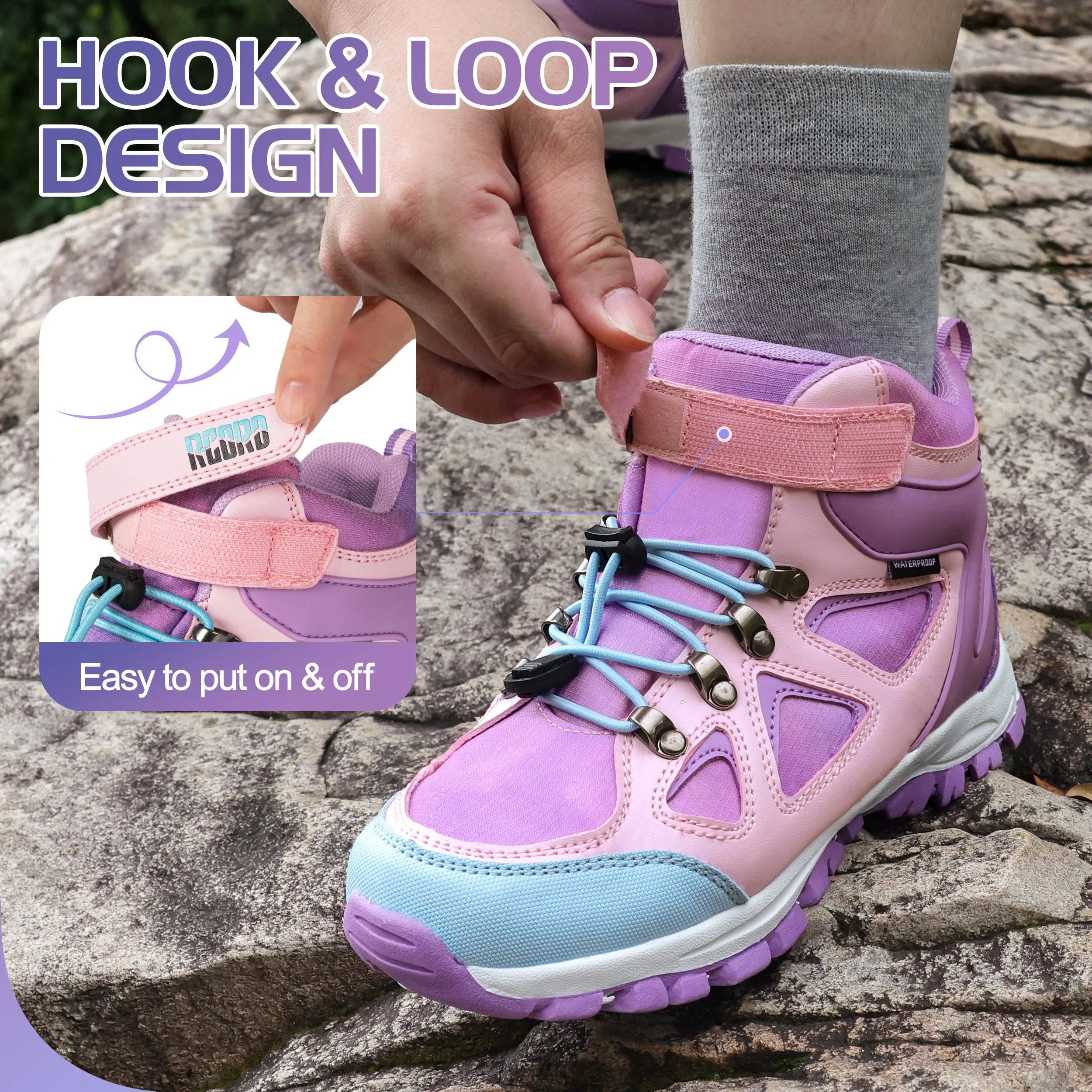 R CORD Kids Hiking Boots Girls Hiking Boots