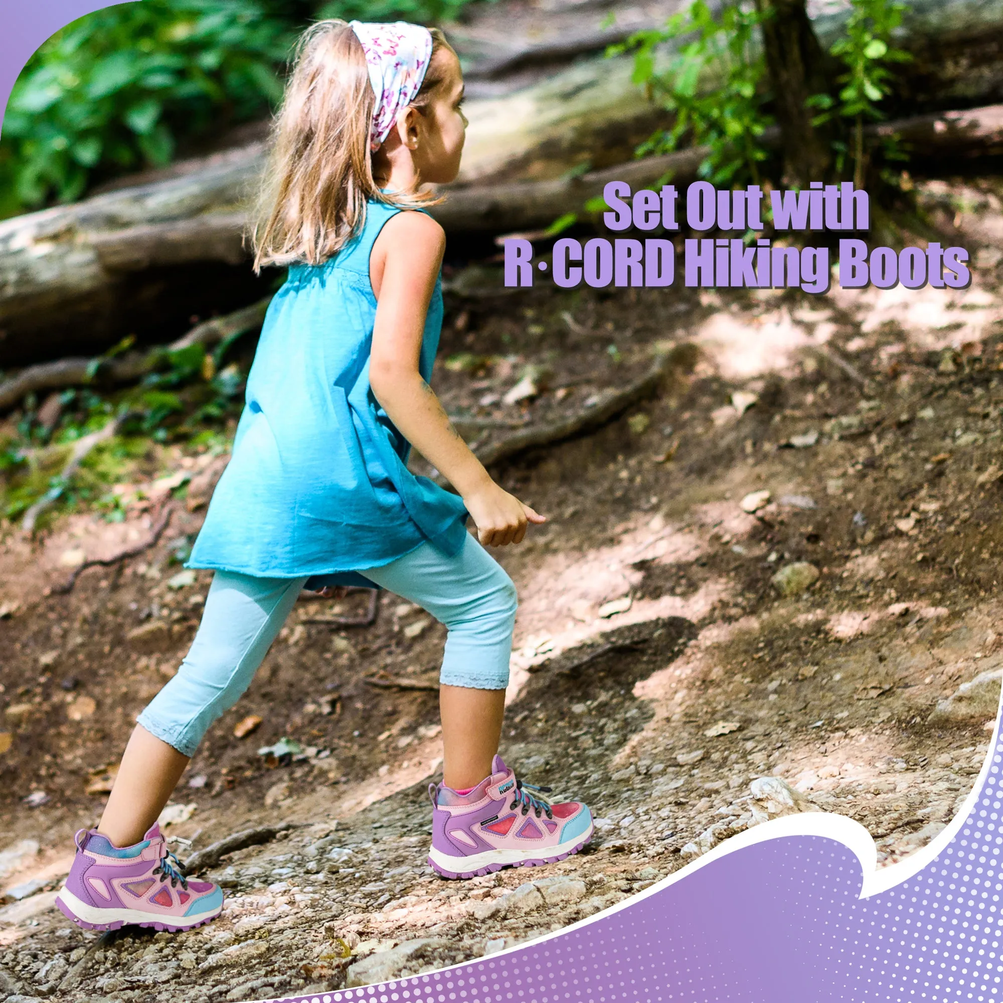 R CORD Kids Hiking Boots Girls Hiking Boots