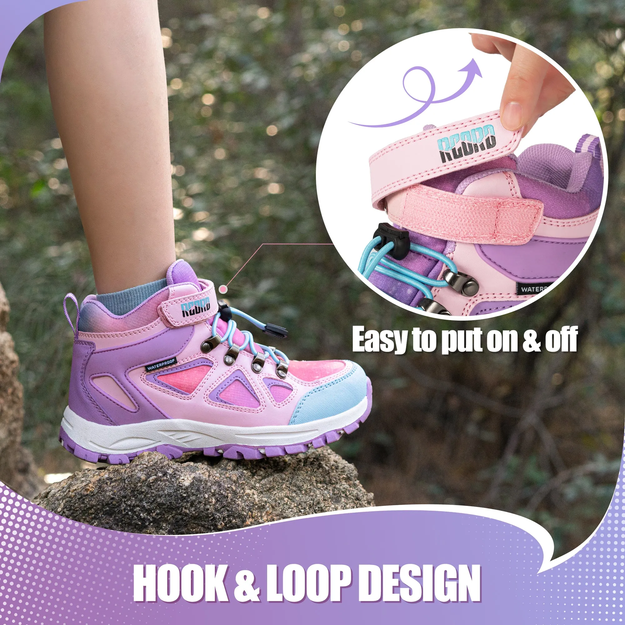 R CORD Kids Hiking Boots Girls Hiking Boots