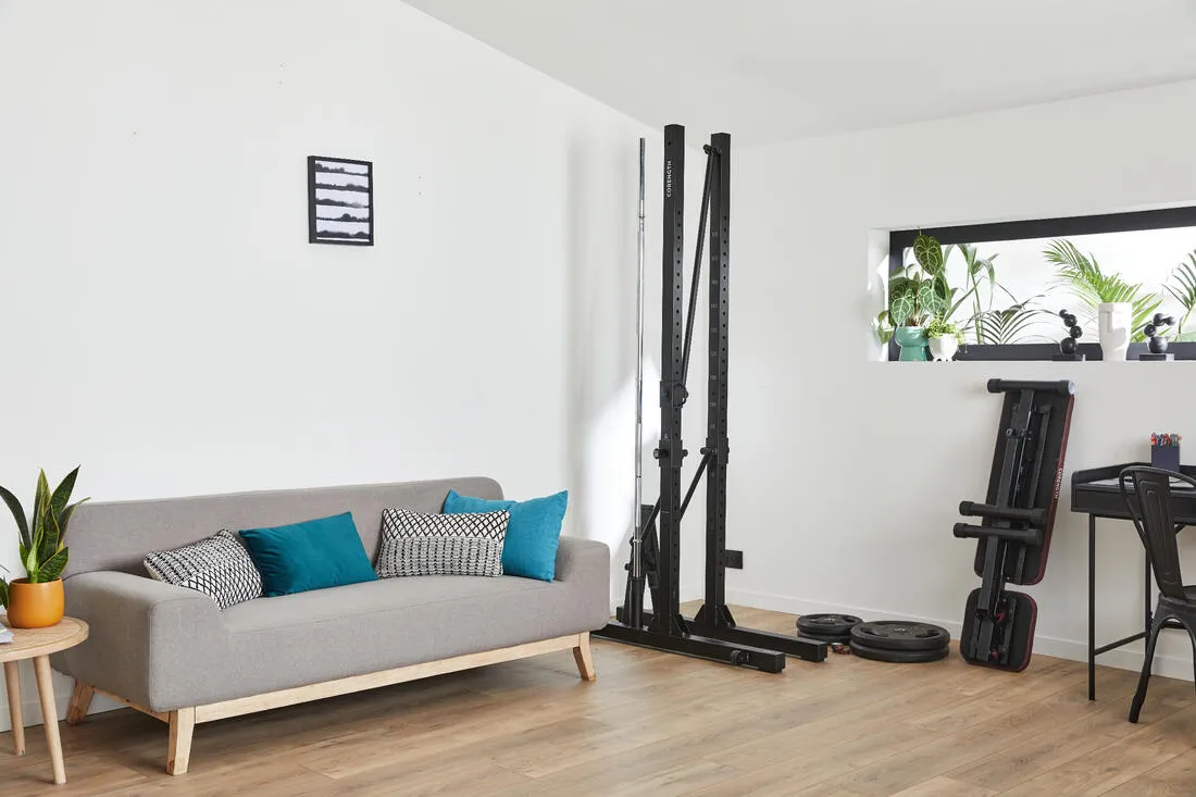 Rack de musculation pliable/ rétractable squat, bench et traction - RACK 500