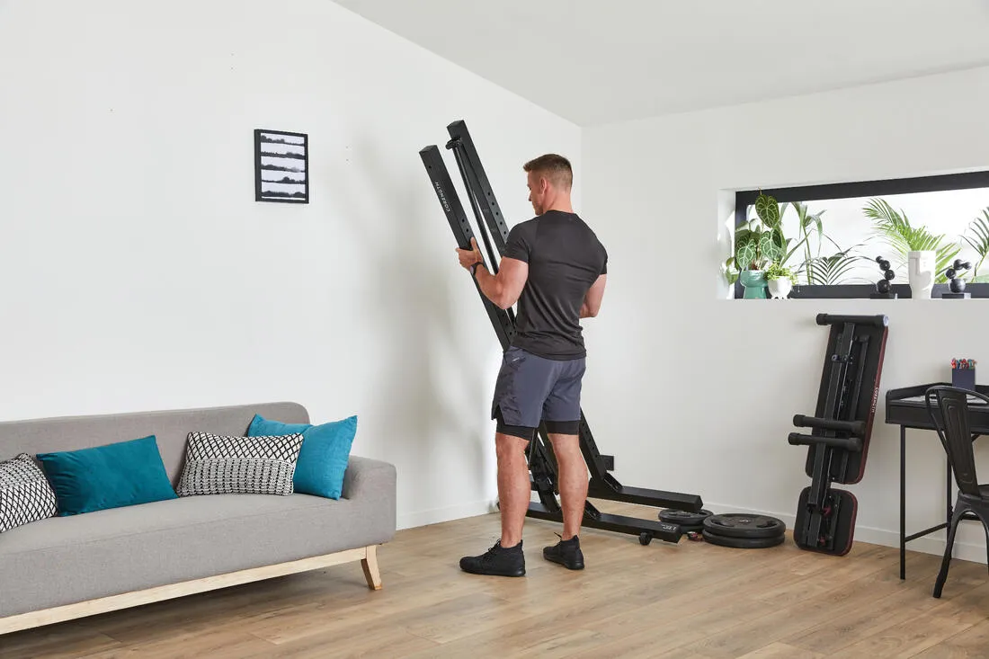 Rack de musculation pliable/ rétractable squat, bench et traction - RACK 500