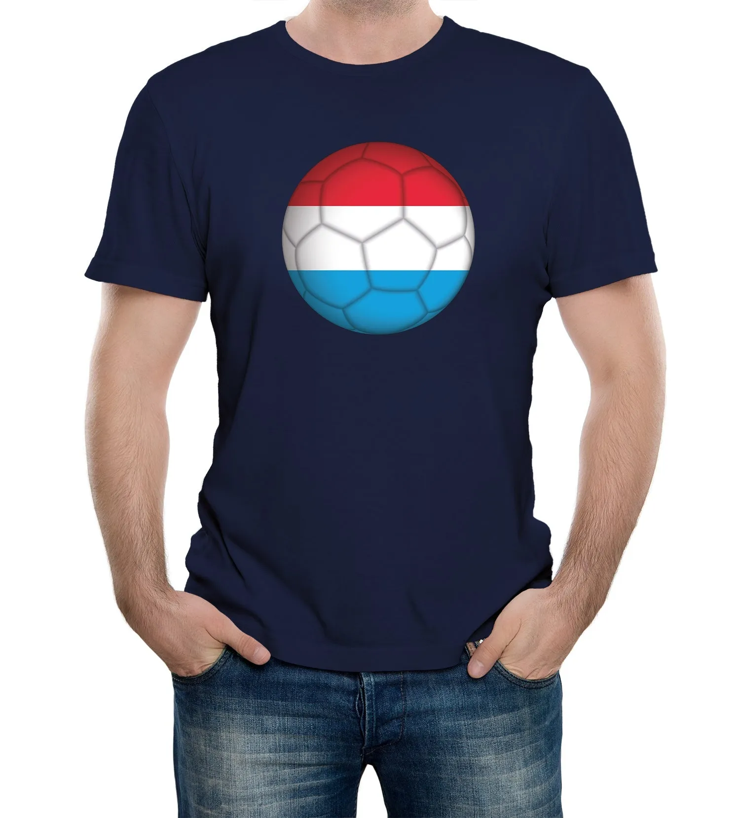 Reality Glitch Luxembourg Football Supporter Mens T-Shirt