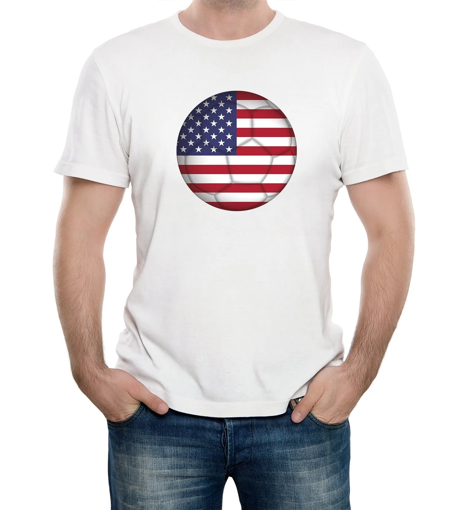 Reality Glitch U.S.A United States Football Supporter Mens T-Shirt