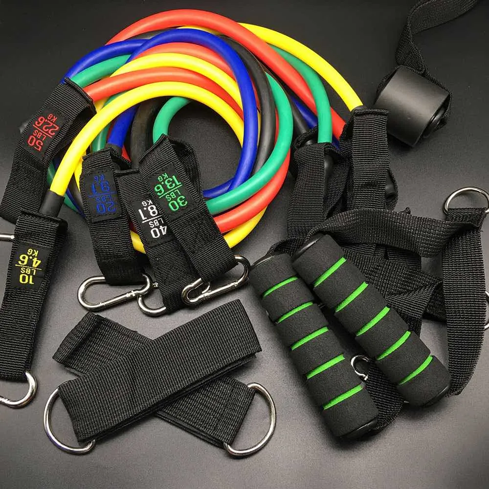 Resistance Band Set 11-teilig (bis 68 kg Widerstand)