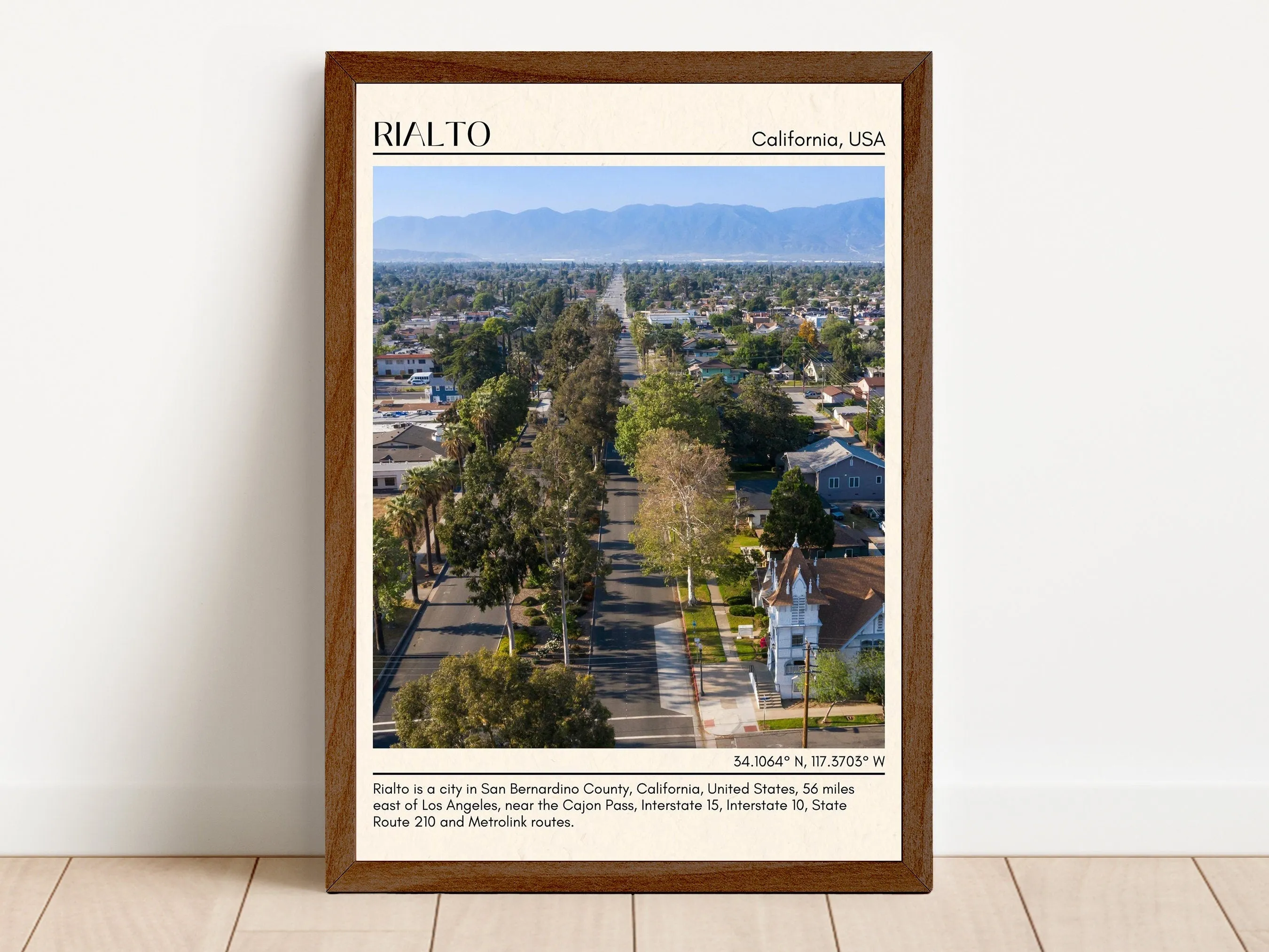 Rialto Minimal Wall Art, California, USA