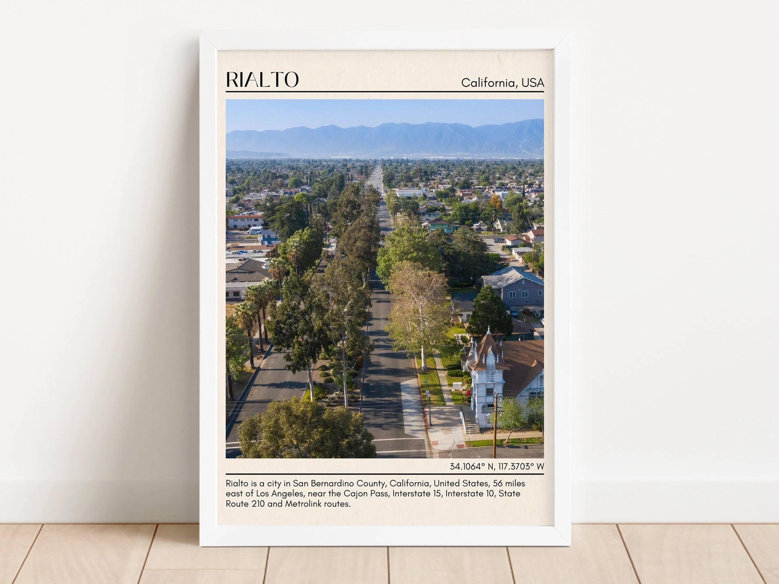 Rialto Minimal Wall Art, California, USA