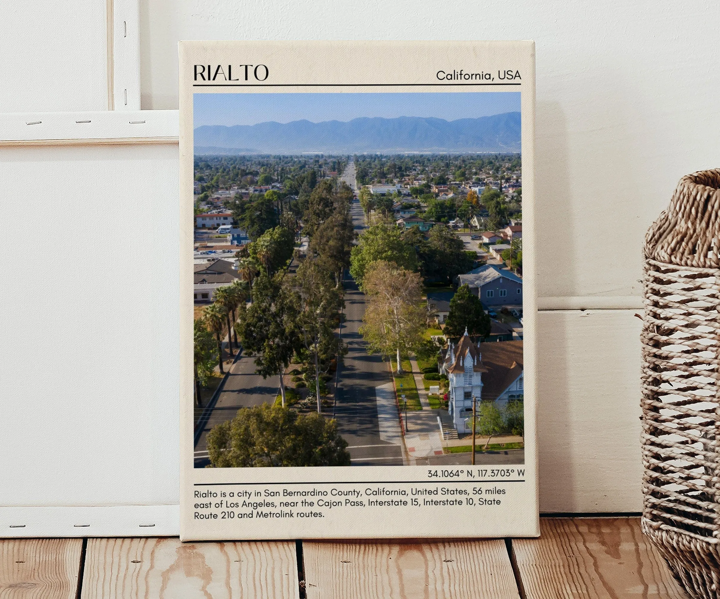 Rialto Minimal Wall Art, California, USA