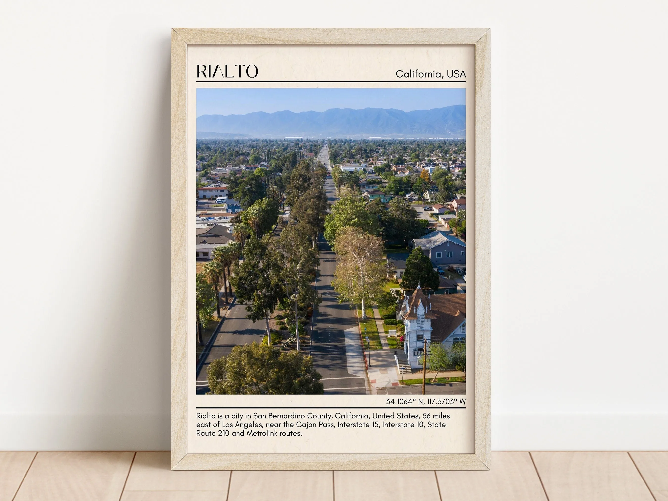 Rialto Minimal Wall Art, California, USA