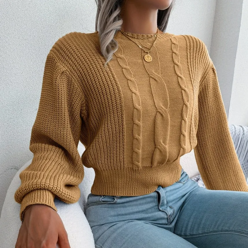 Ryder - Beige Braided Knit Top
