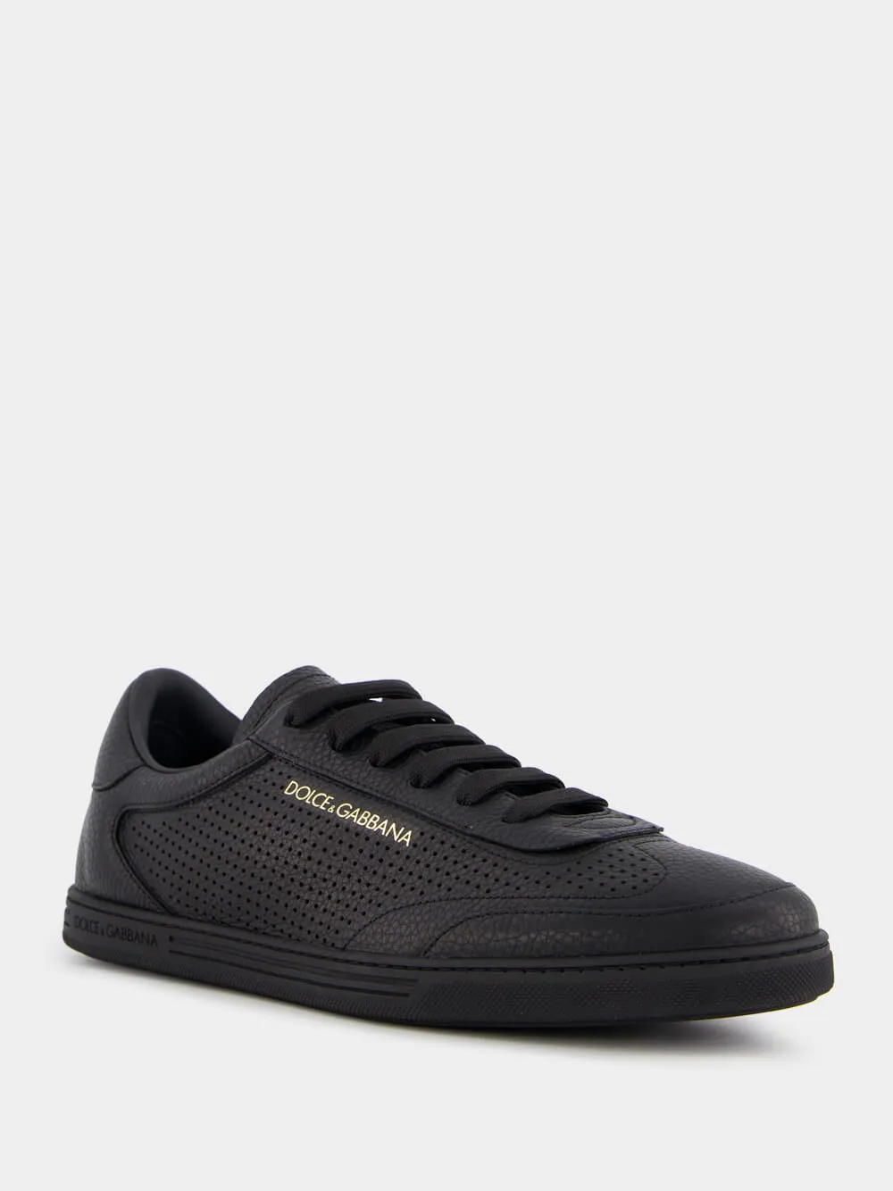 Saint Tropez Perforated Black Sneakers