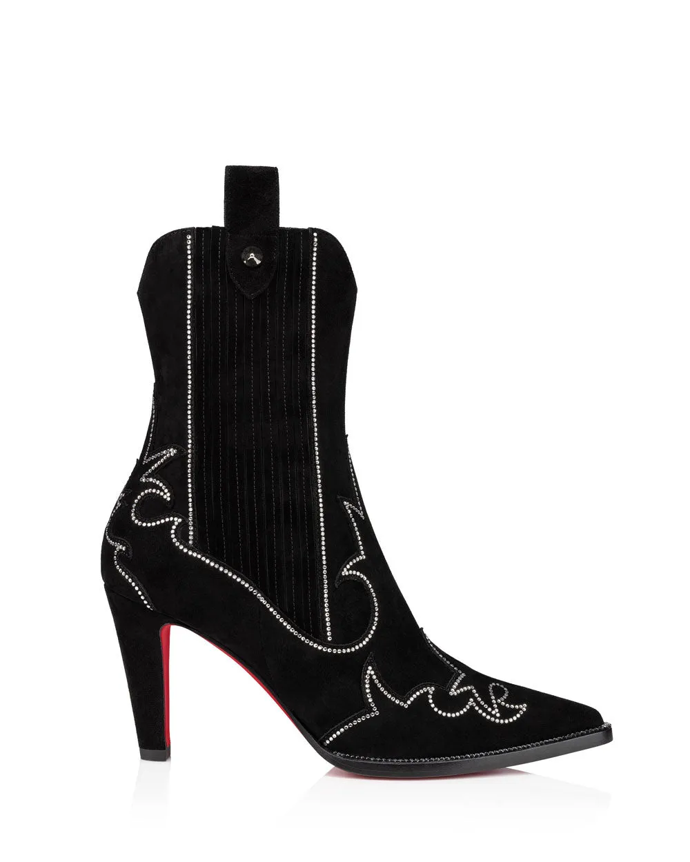 Santigag Strass 85mm Western Rhinestone Boot in Black
