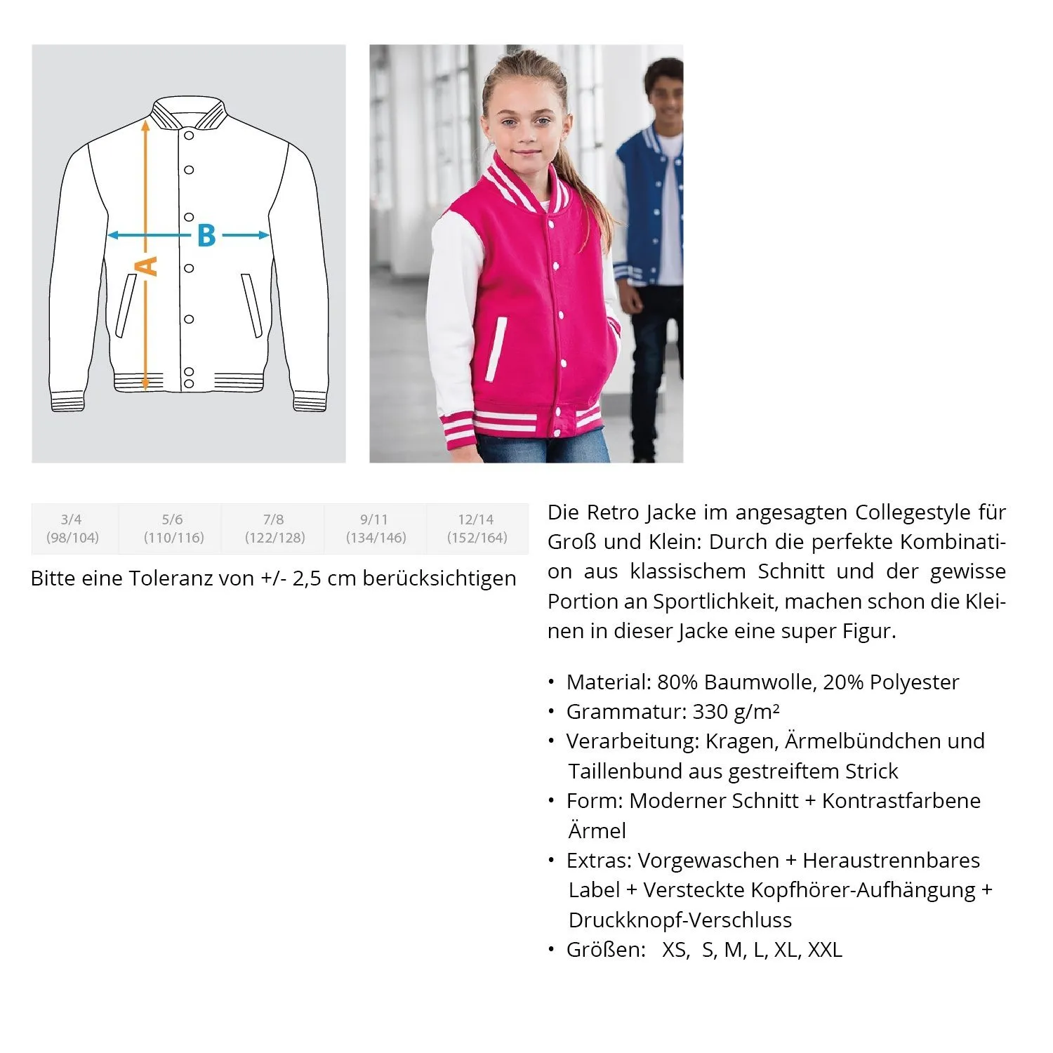 Sächsische Schweiz - Frienstein  - Kinder College Sweatjacke