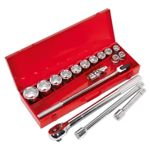 Sealey Socket Set 17pc 3/4"Sq Drive WallDrive® Metric