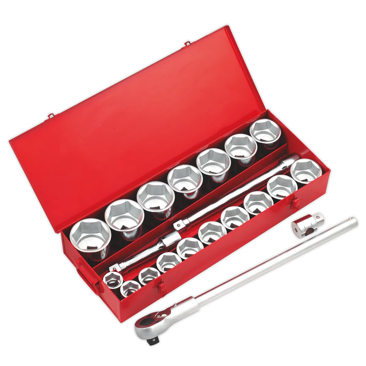 Sealey Socket Set 22pc 1"Sq Drive 6pt WallDrive® Metric