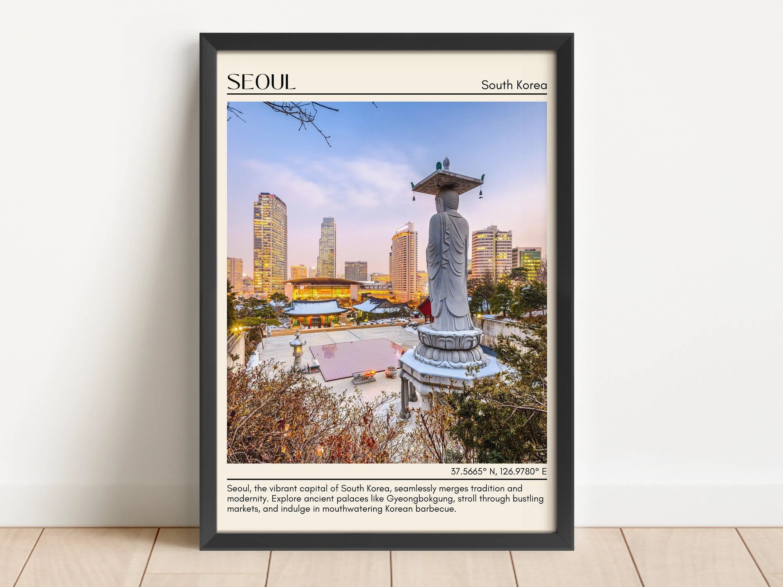 Seoul Minimal Wall Art, South Korea
