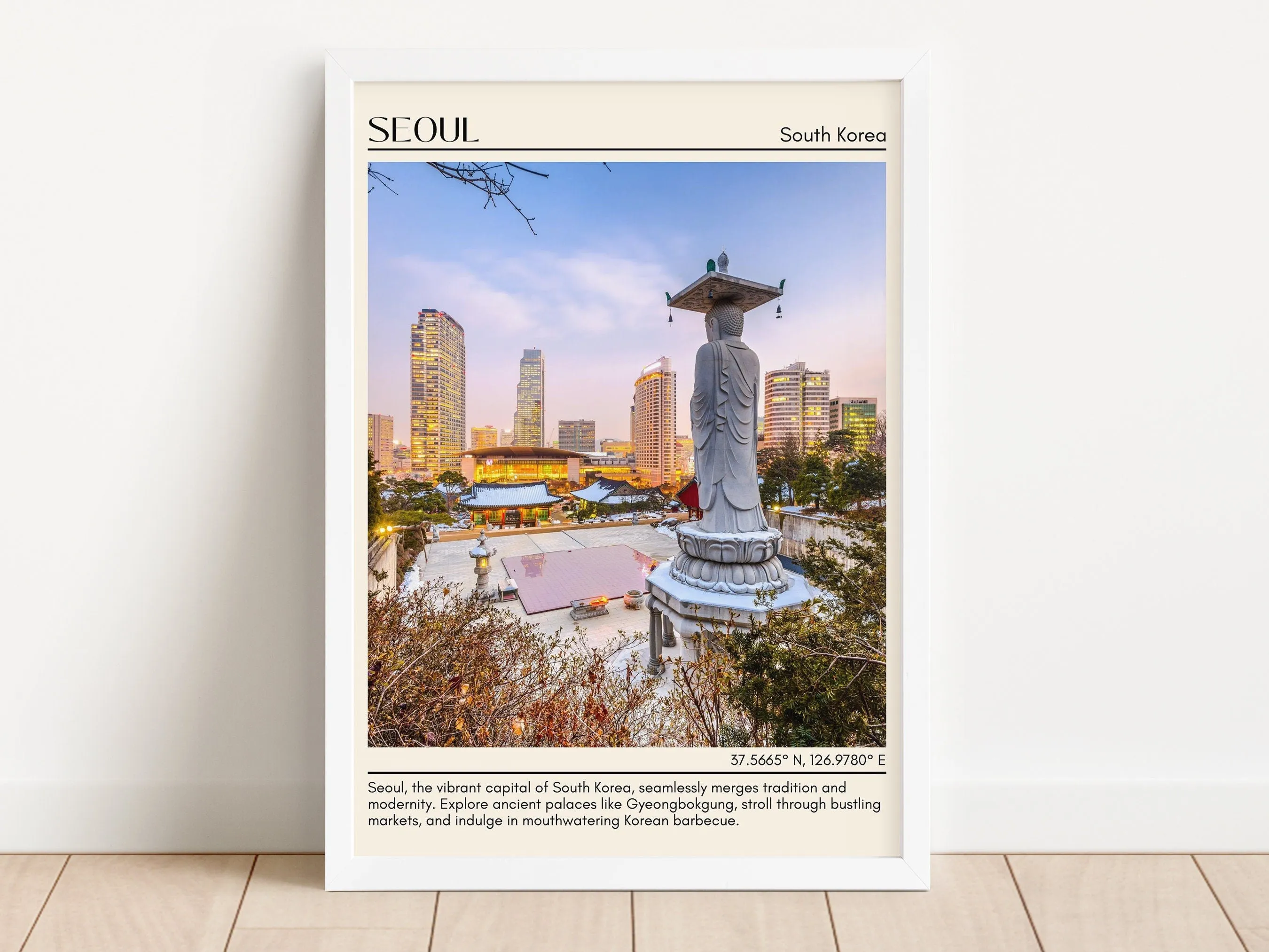 Seoul Minimal Wall Art, South Korea