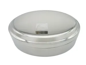 Silver Toned Etched Football Helmet Pendant Oval Trinket Jewelry Box