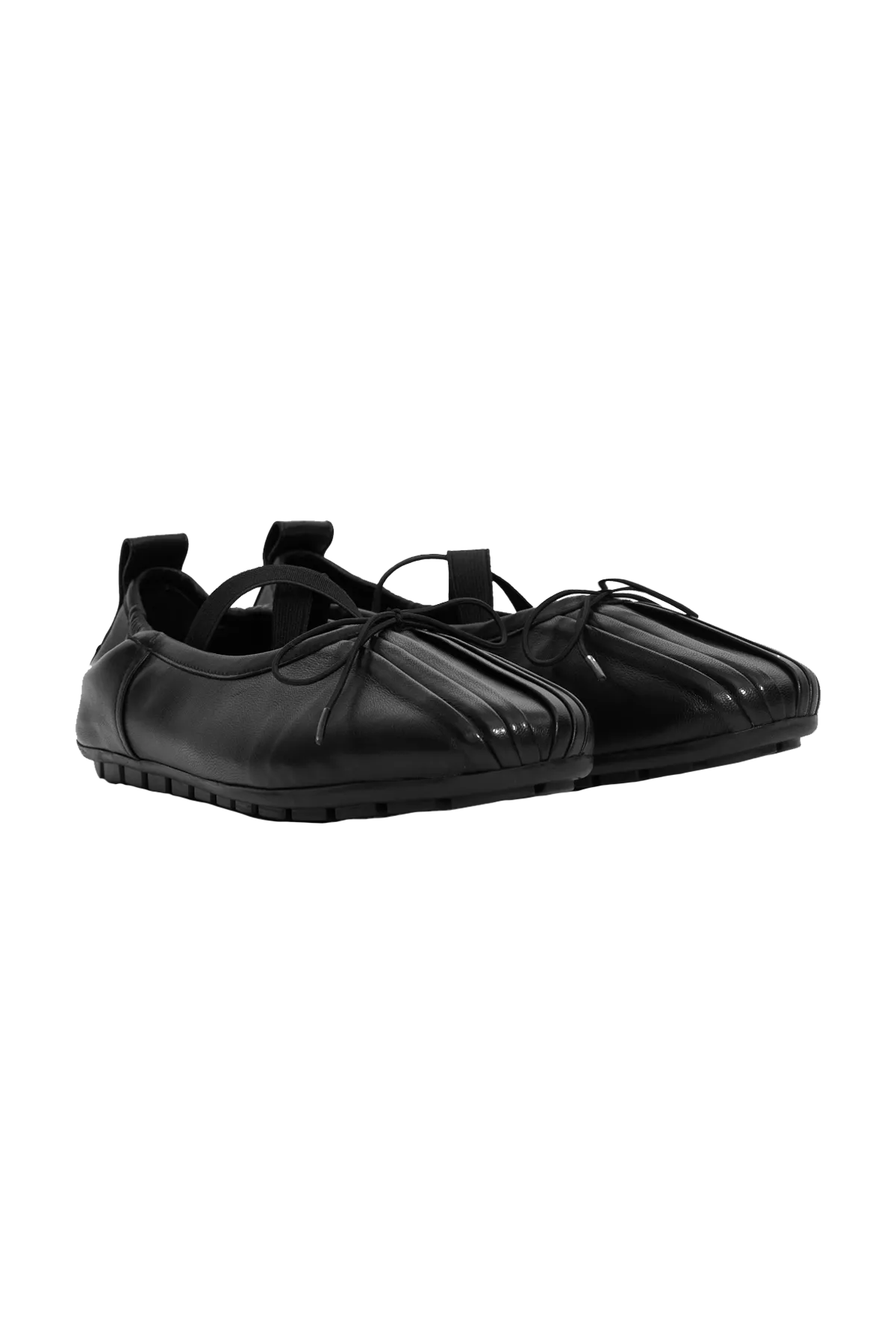 Simone Rocha Leather Grip Ballerina Flats Black