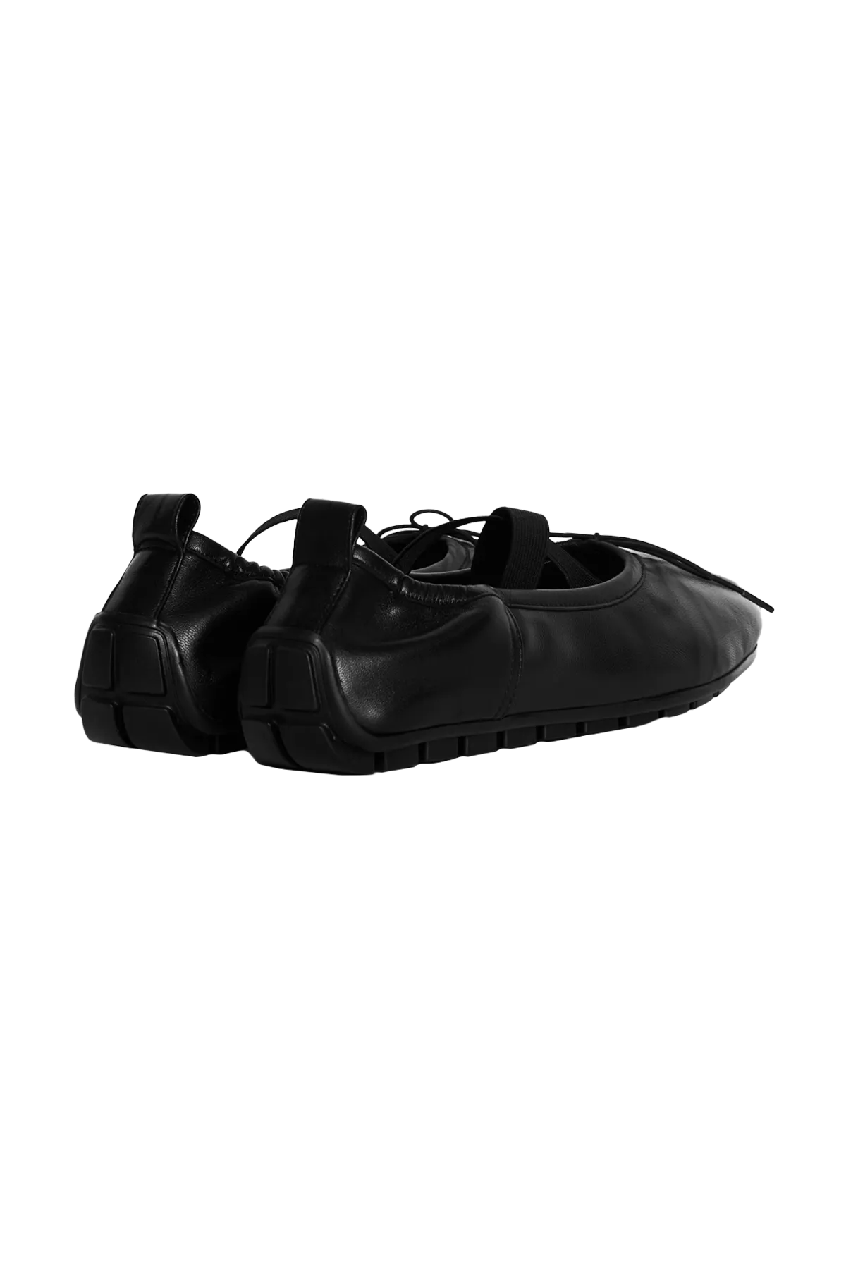 Simone Rocha Leather Grip Ballerina Flats Black