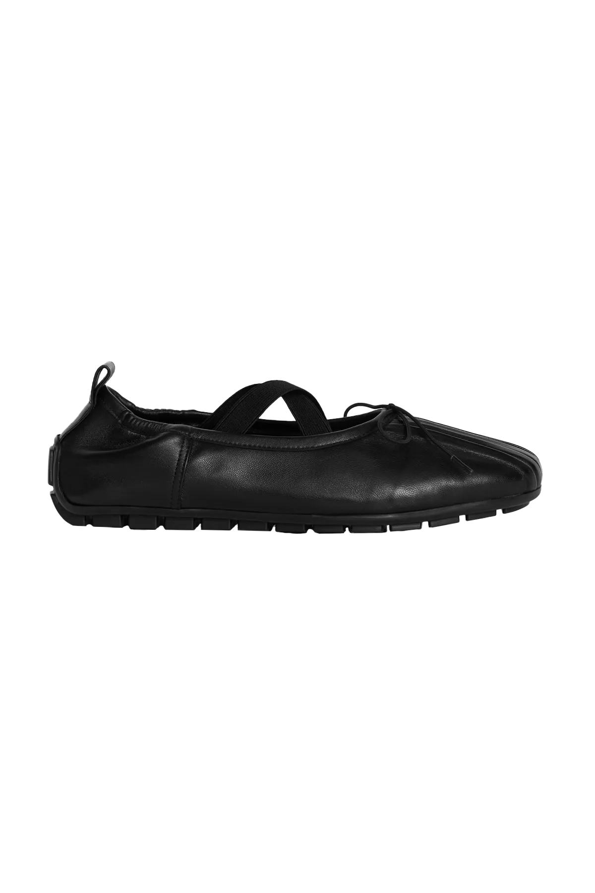 Simone Rocha Leather Grip Ballerina Flats Black