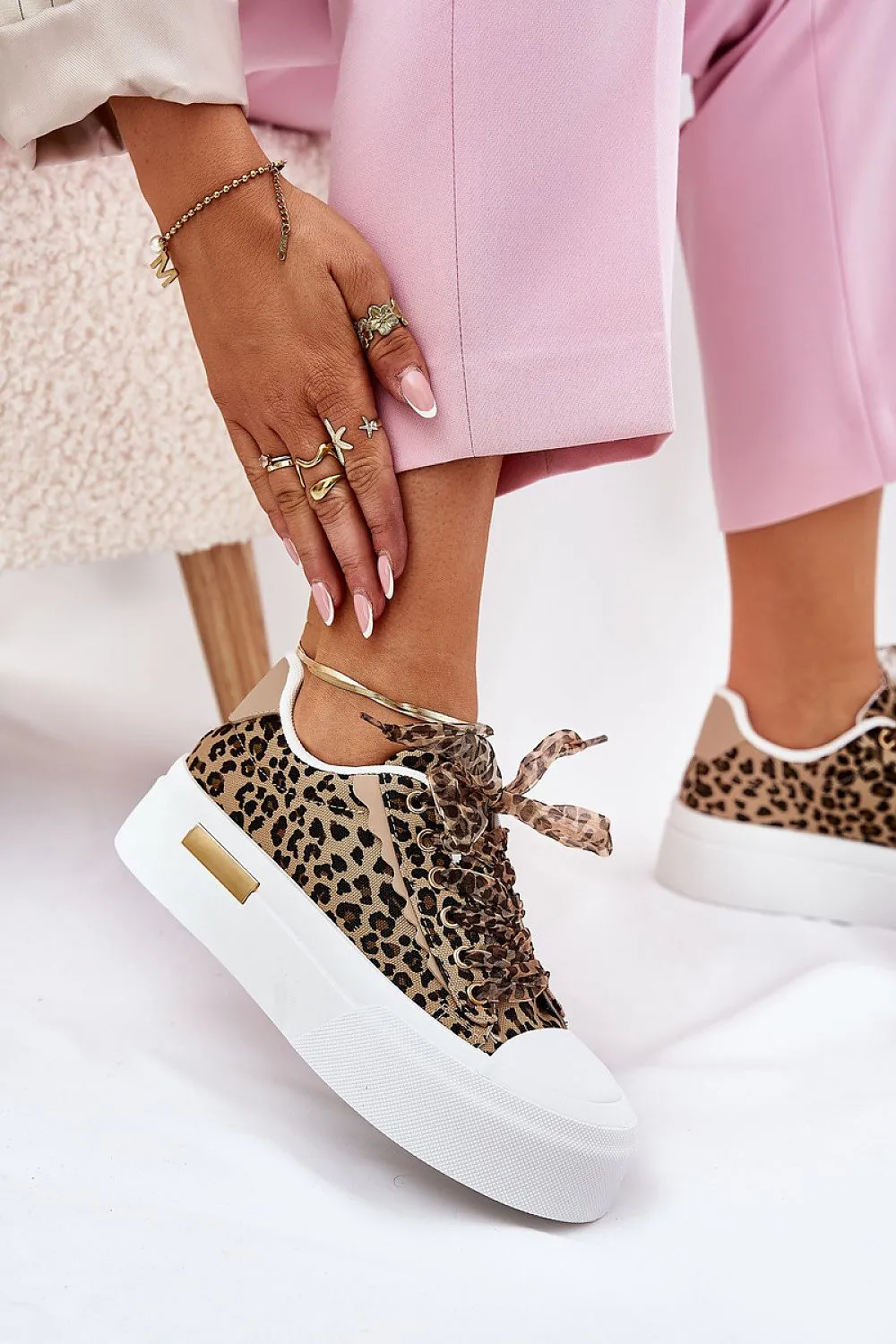 Step in Style Leopard Print Platform Sneakers