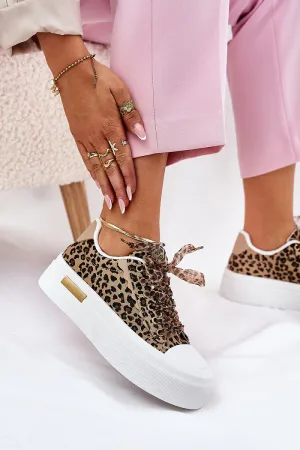 Step in Style Leopard Print Platform Sneakers