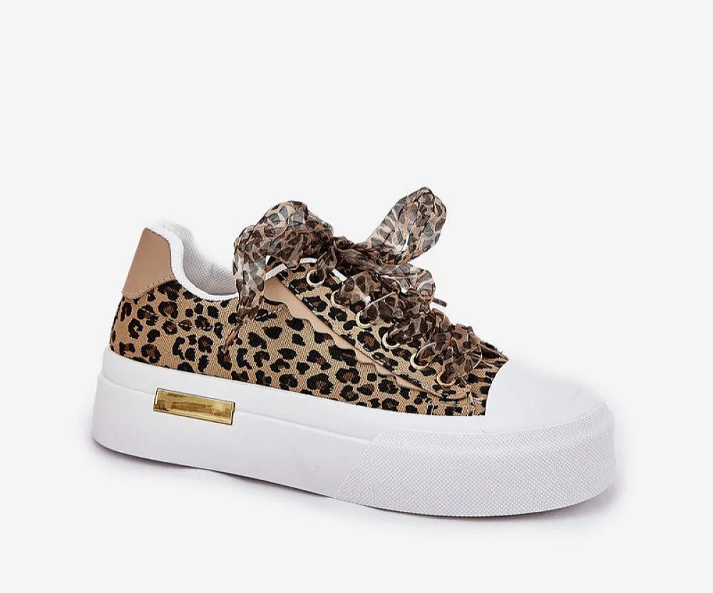 Step in Style Leopard Print Platform Sneakers
