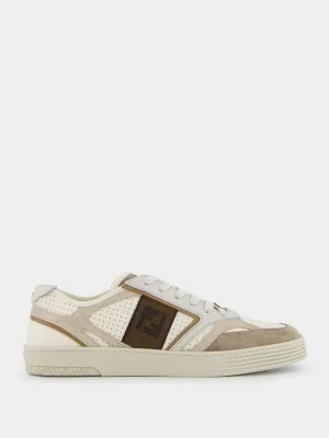 Step Leather Perforated Sneakers