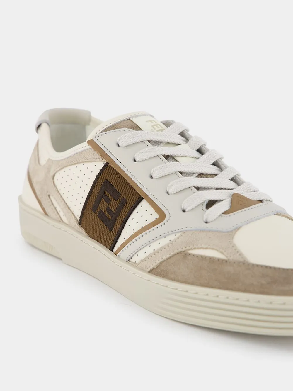 Step Leather Perforated Sneakers