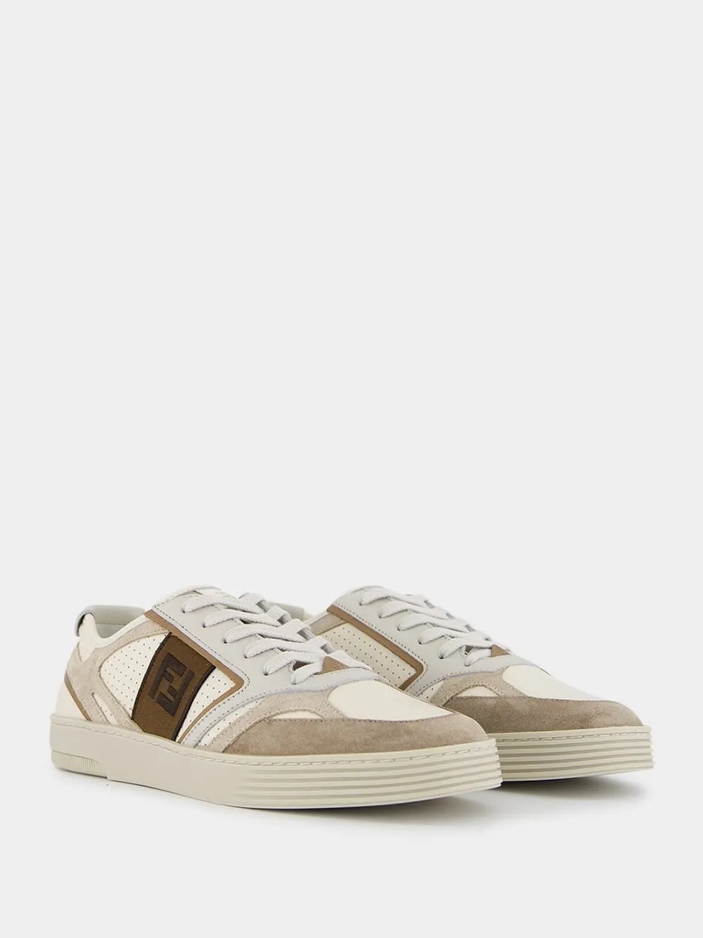 Step Leather Perforated Sneakers