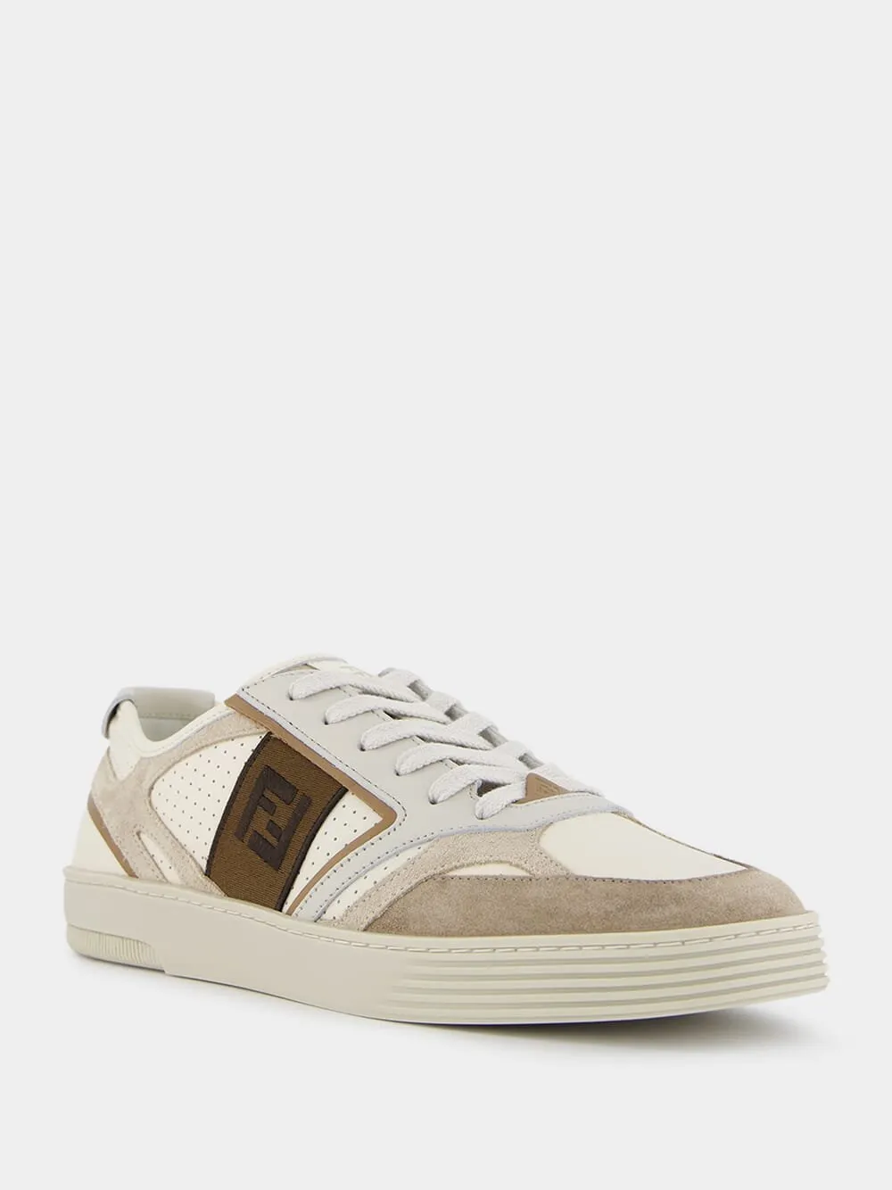 Step Leather Perforated Sneakers