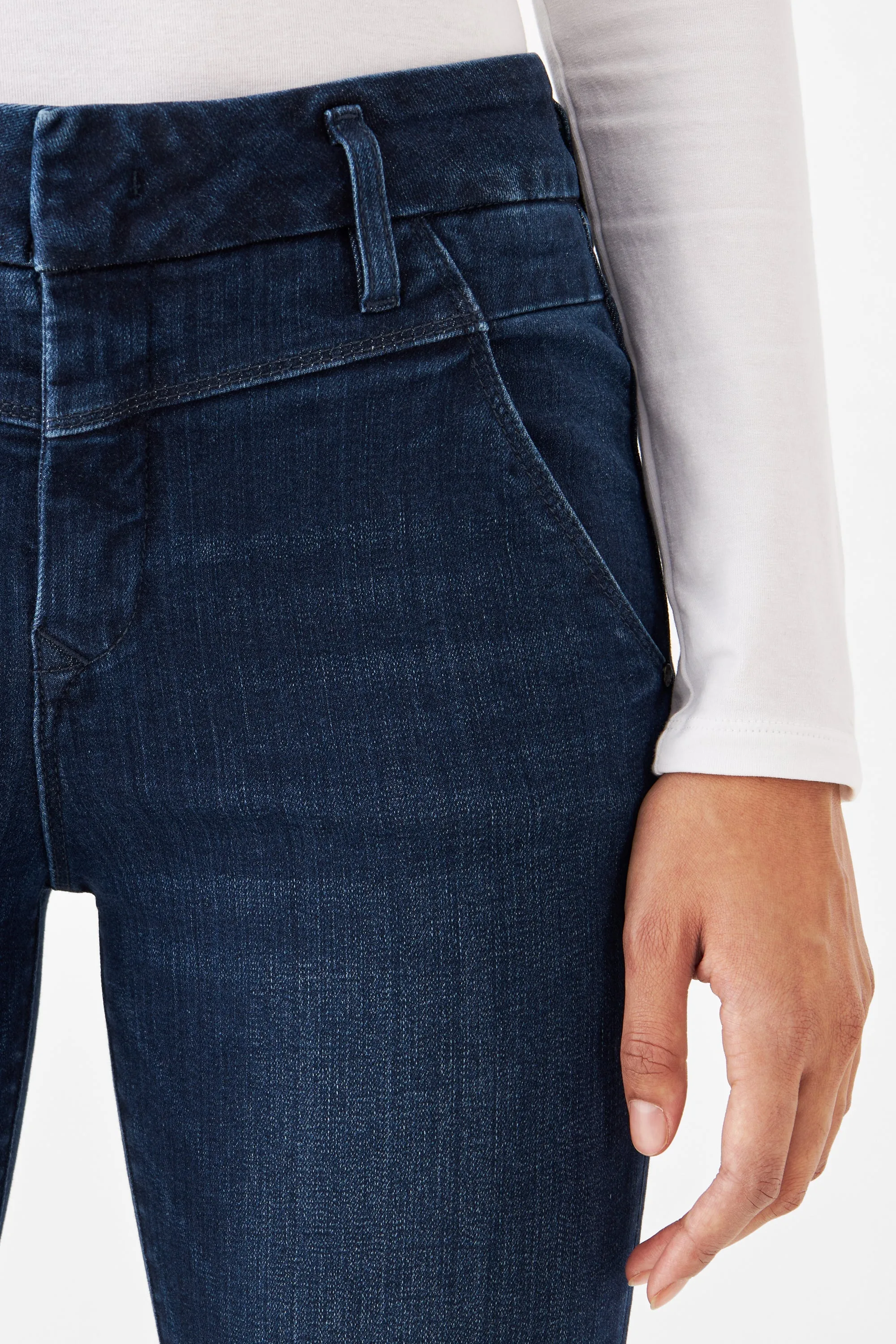 Sun Up Skinny Design Details Jeans Dark Blue