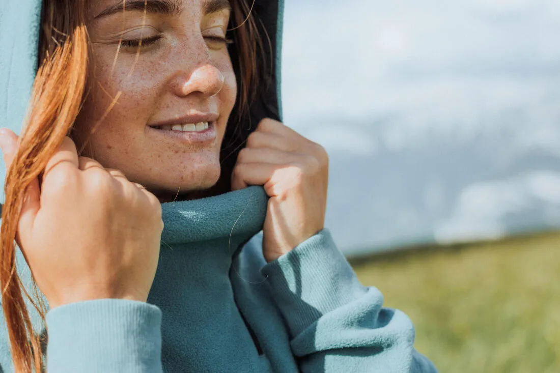 Sweat Polaire de randonnée - MH100 Hoodie - Femme