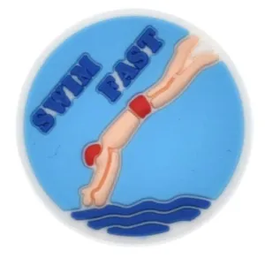 Swim Fast Dive In Swimming Shoe Charm