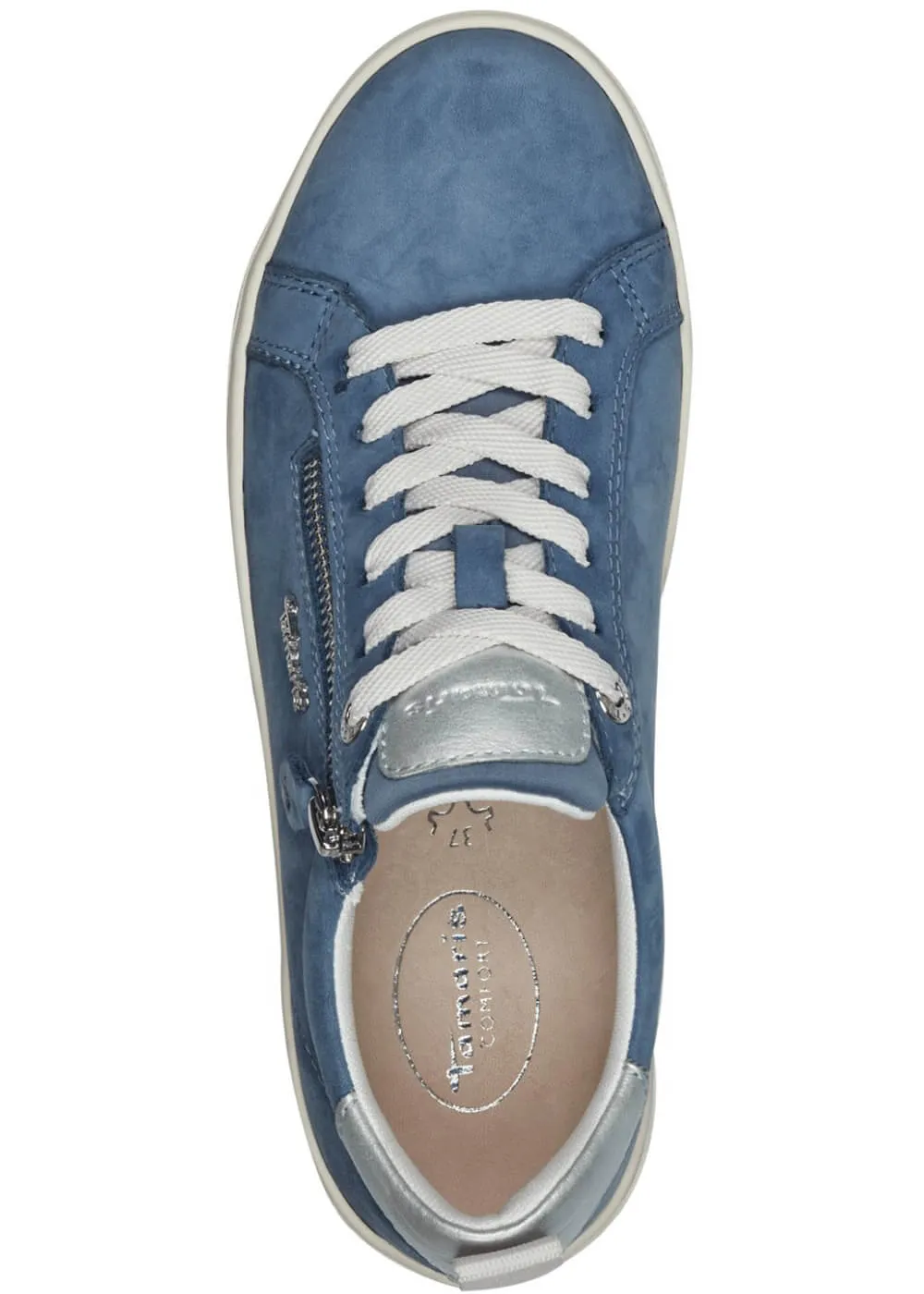Tamaris Comfort Gabby 70's Sneakers Denim Blauw