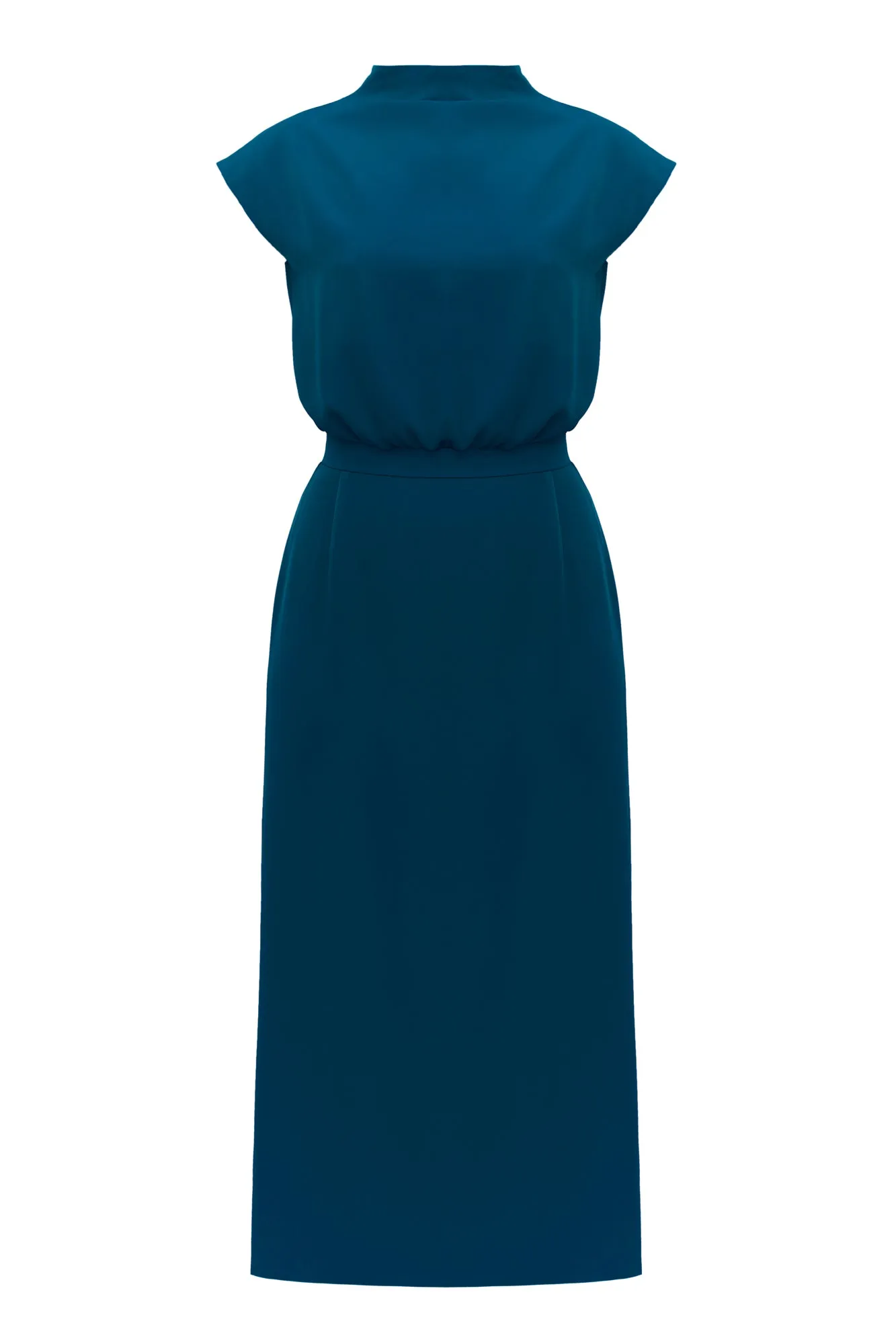 TESSA blue kimono sleeves midi dress
