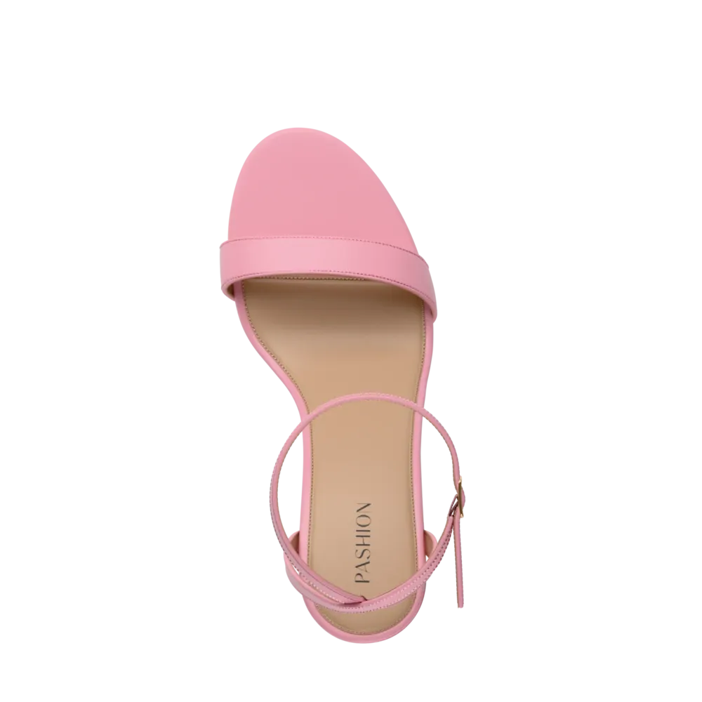 The Brenna - Pink Leather 3 Stiletto