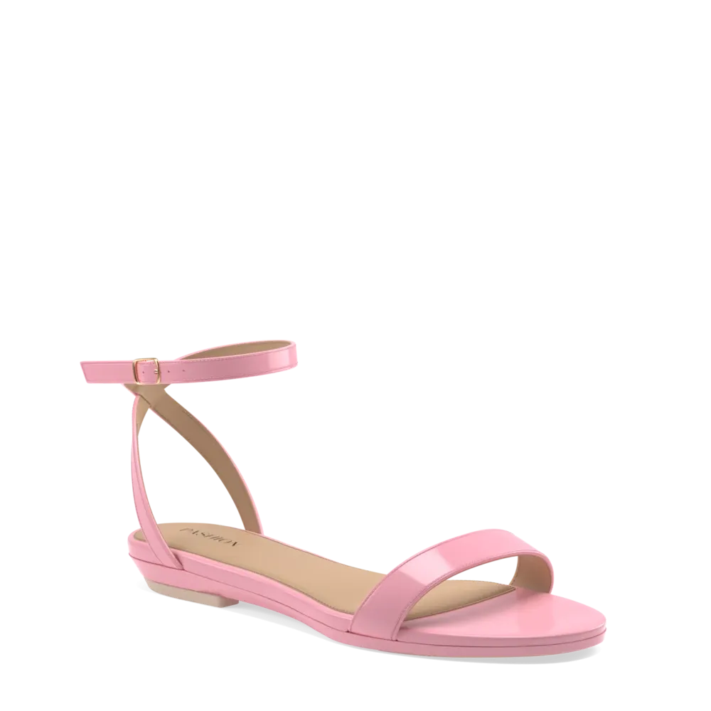 The Brenna - Pink Patent Flat - FINAL SALE