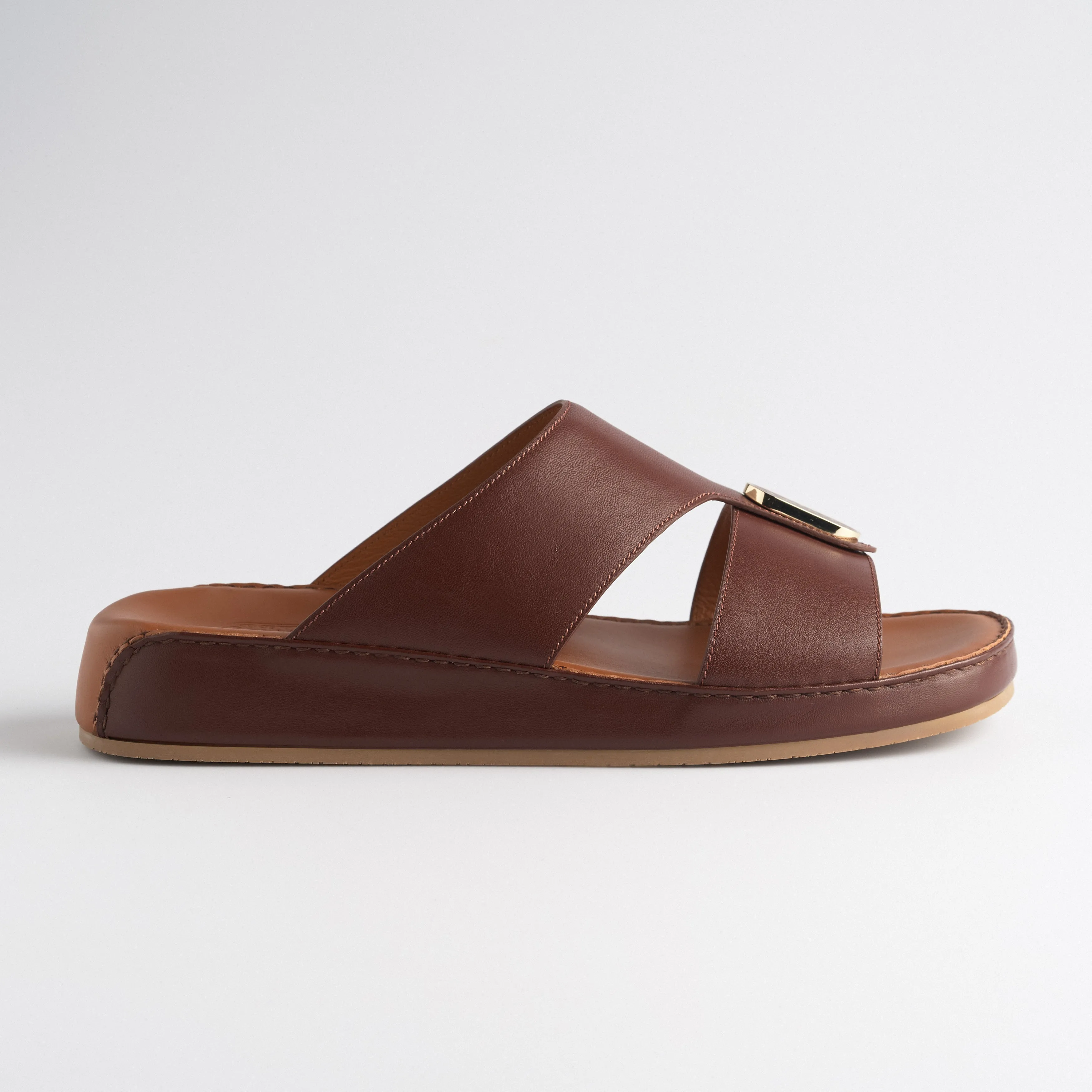 The Classic - Red Brown Nappa (Wide Fit)