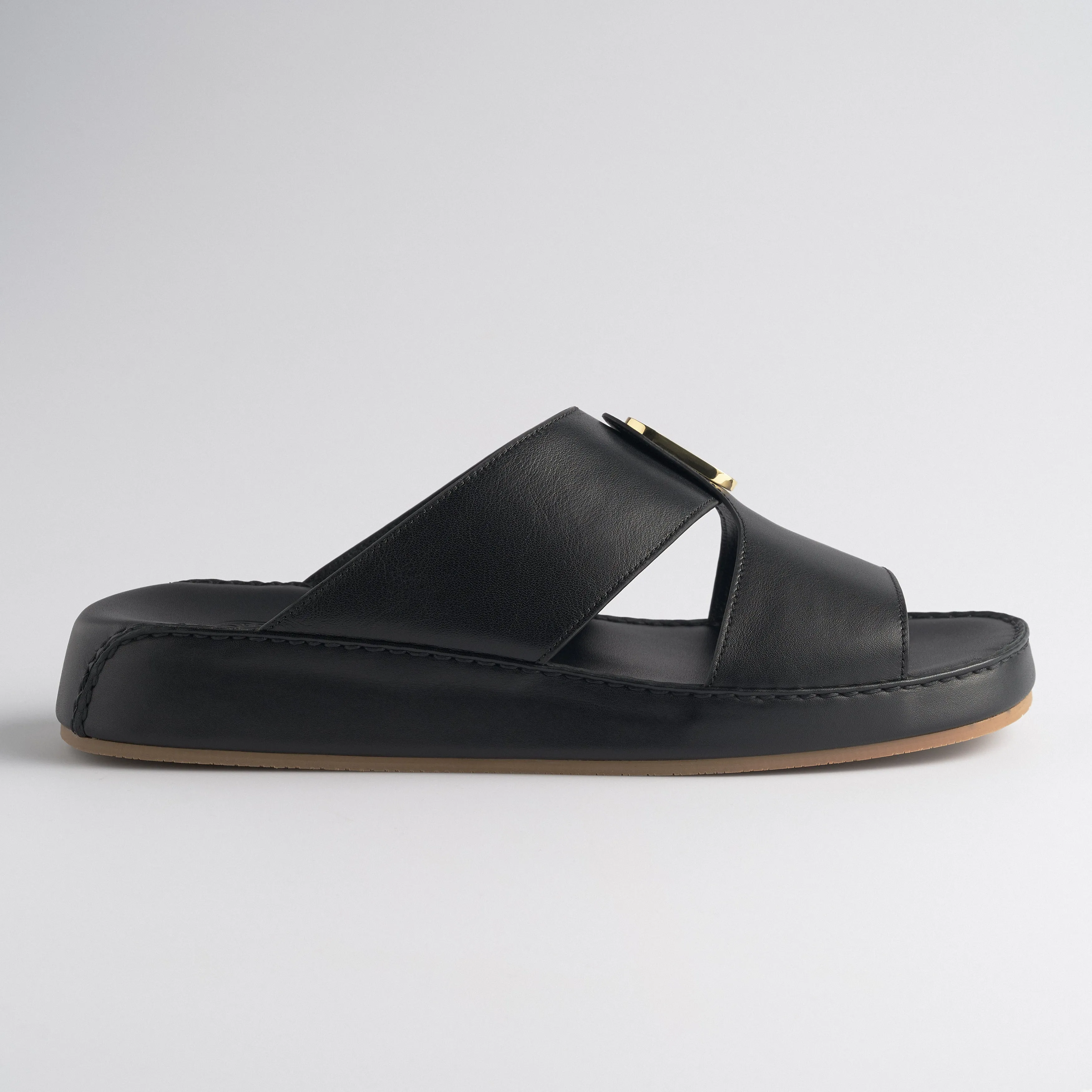 The Crown - Obsidian Black Nappa (Wide Fit)