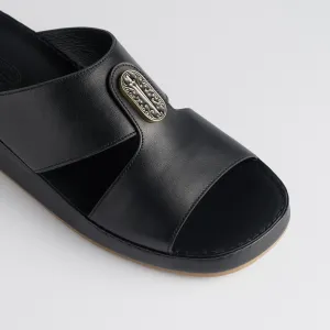 The Crown - Obsidian Black Nappa (Wide Fit)