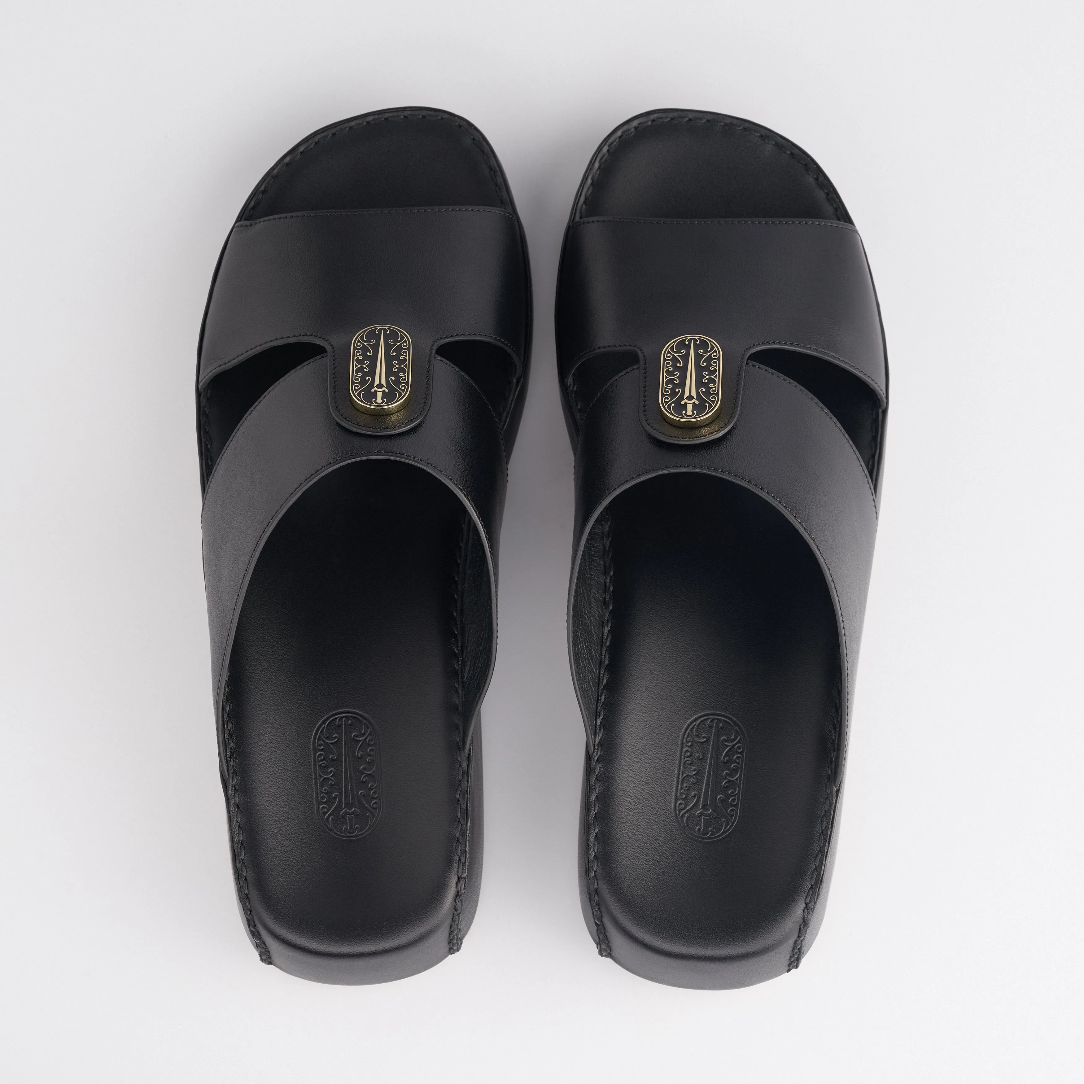 The Crown - Obsidian Black Nappa (Wide Fit)