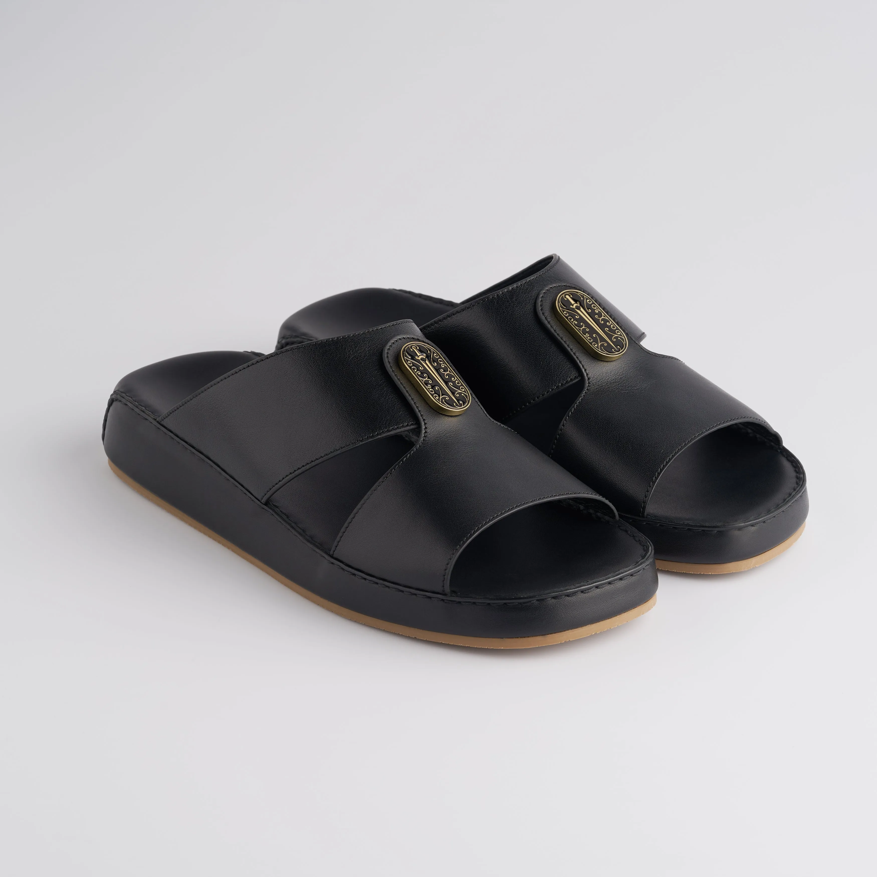 The Crown - Obsidian Black Nappa (Wide Fit)