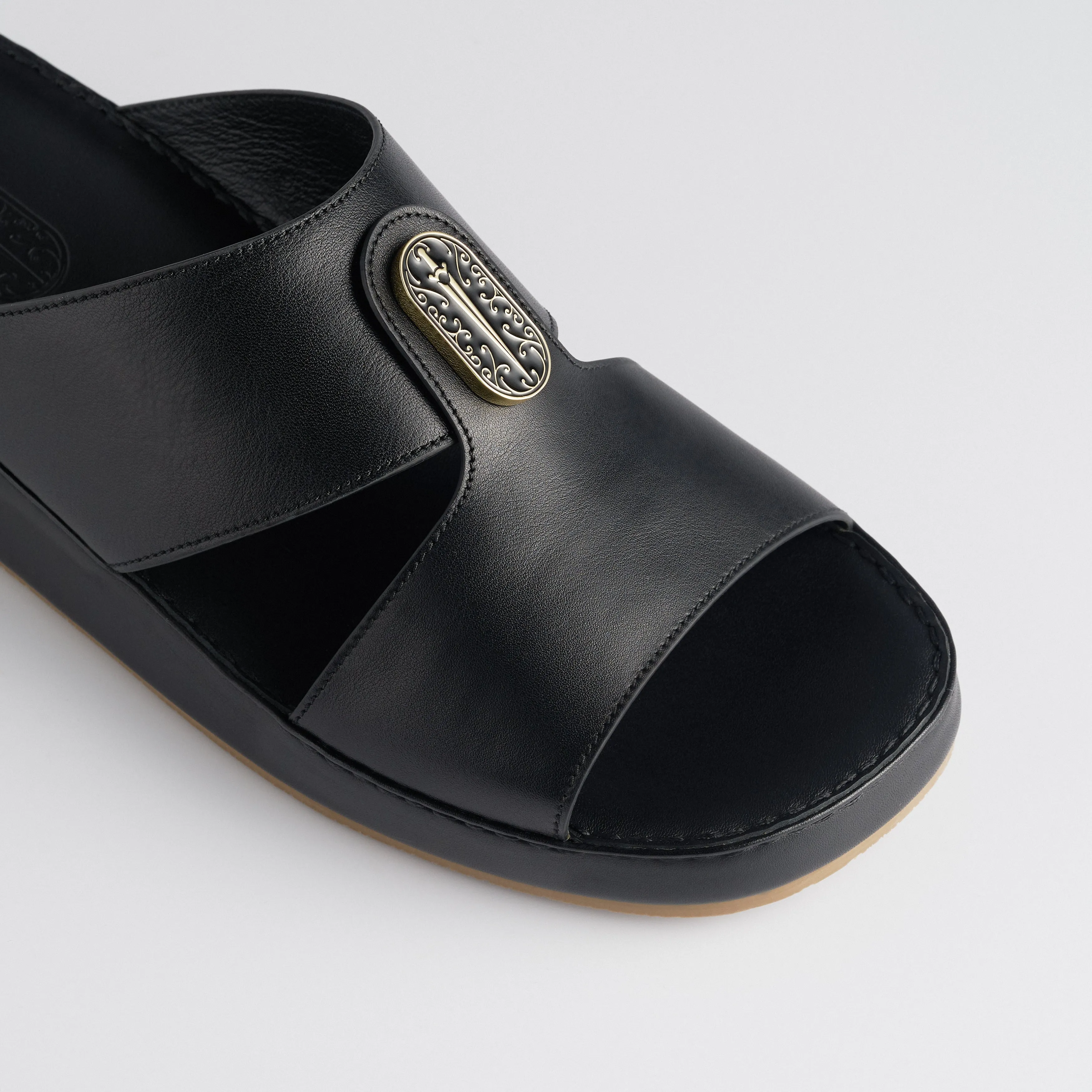 The Crown - Obsidian Black Nappa (Wide Fit)