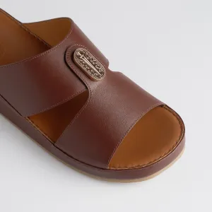 The Crown - Red Brown Nappa (Wide Fit)