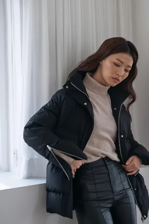 THE DOWN WRAP JACKET - BLACK