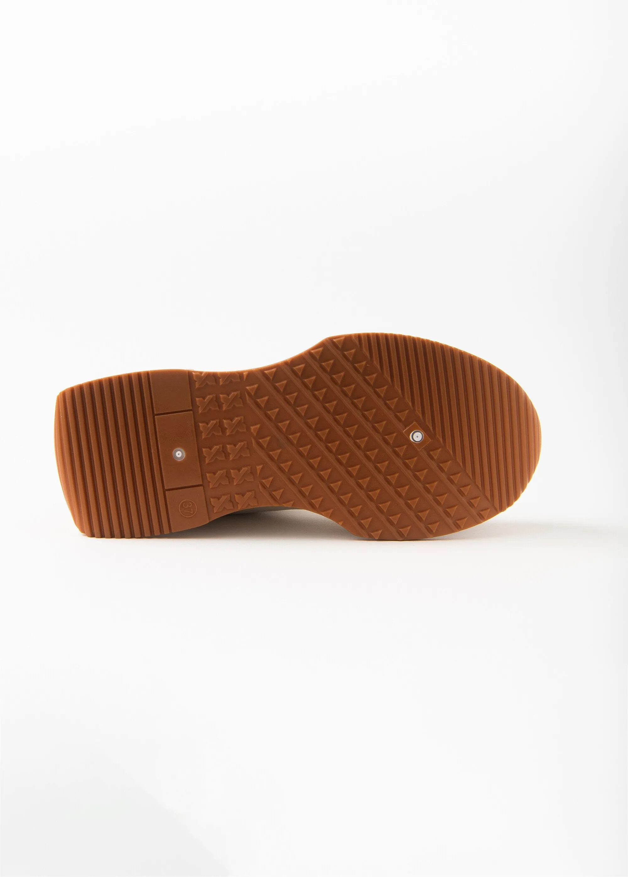 Thick sole sneakers with iridescent details